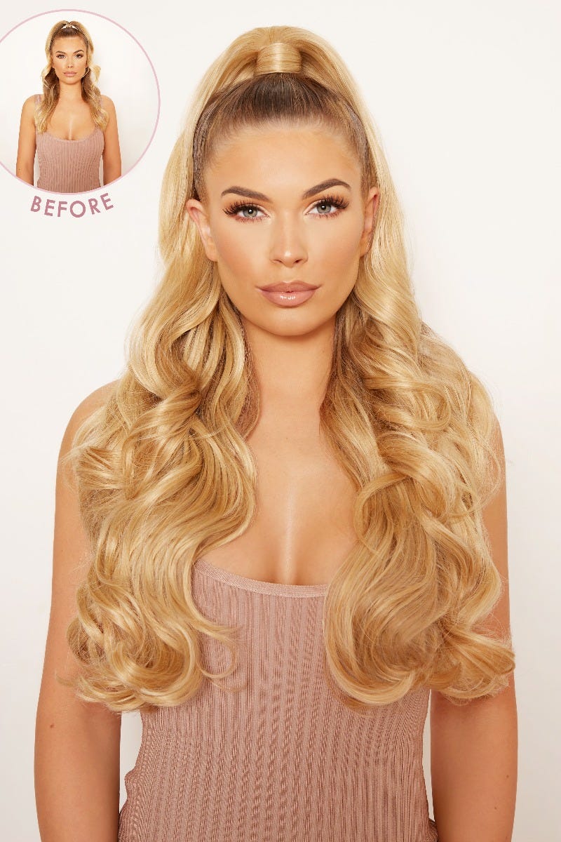 Ultimate Half Up Half Down 22'' Curly Extension and Pony Set [Clearance Lines]