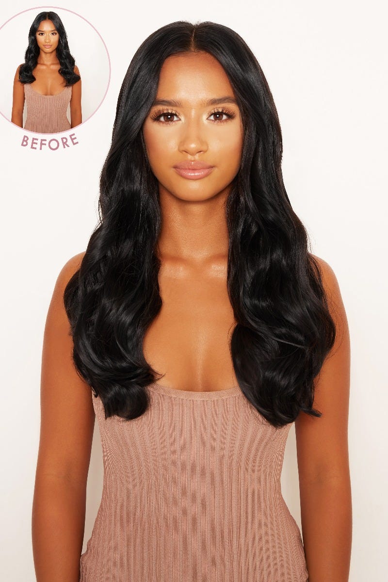 Thick 16" 1 Piece Curly Clip In Hair Extensions