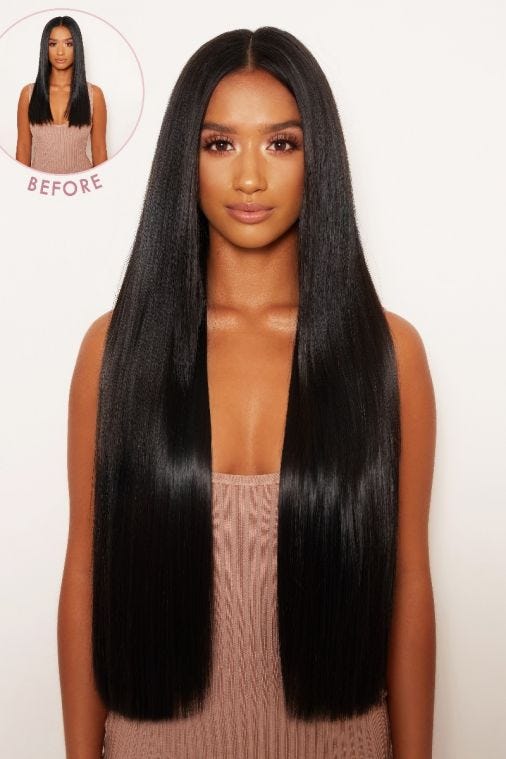 Super Thick 26" 5 Piece Statement Straight Clip In Hair Extensions