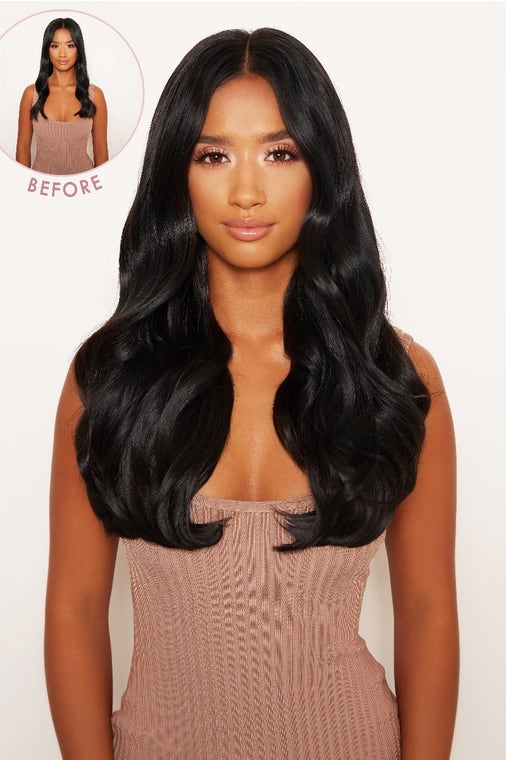 Super Thick 16" 5 Piece Blow Dry Wavy Clip In Hair Extensions