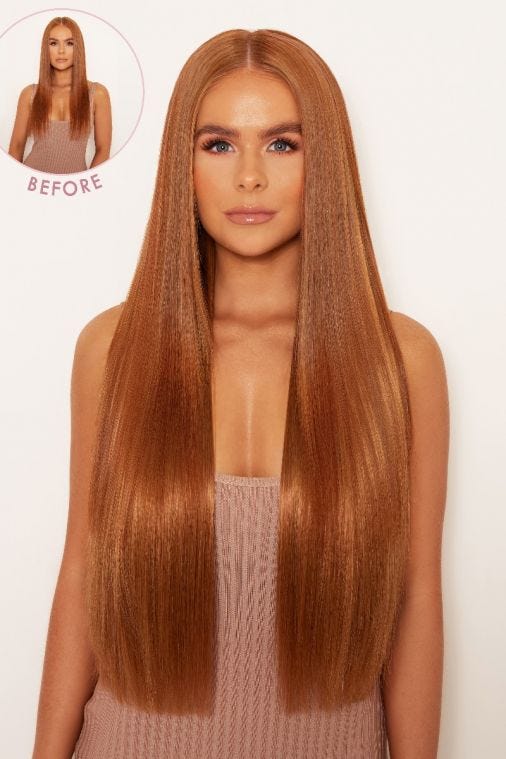 Super Thick 26" 5 Piece Statement Straight Clip In Hair Extensions