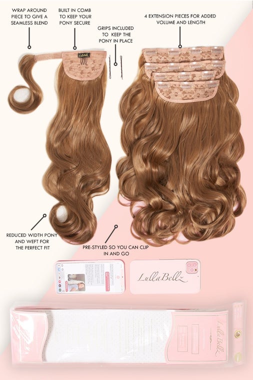 Ultimate Half Up Half Down 22'' Curly Extension and Pony Set [Clearance Lines]