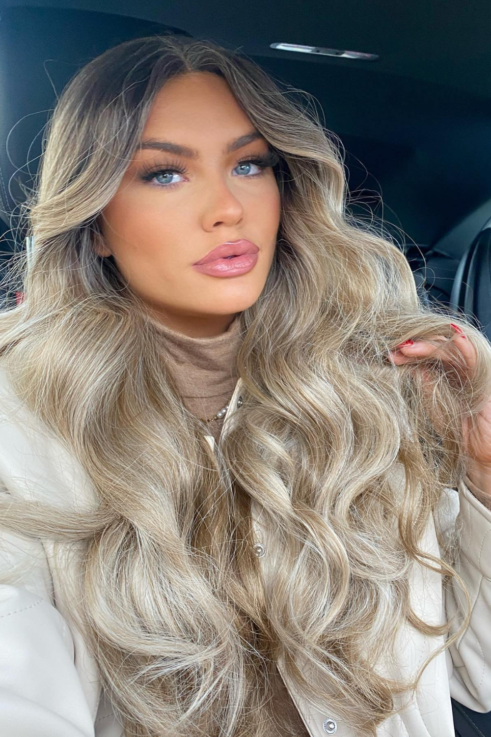 The Sophia - Rooted Blonde Balayage Angel Wave Lace Front Wig